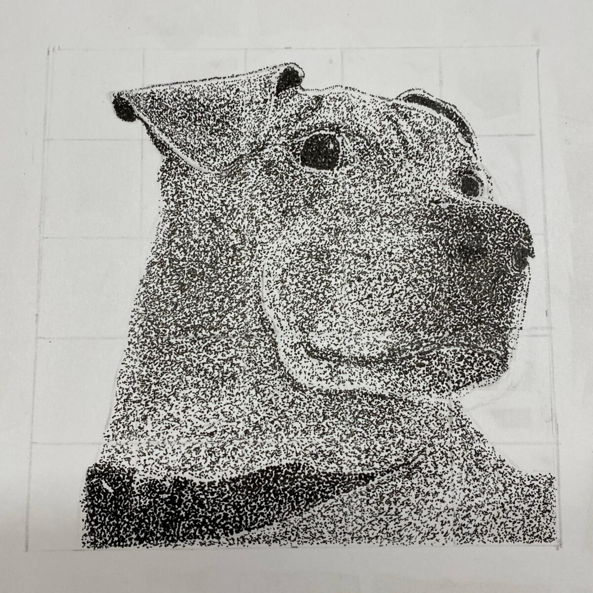 Dog Portrait Stipple